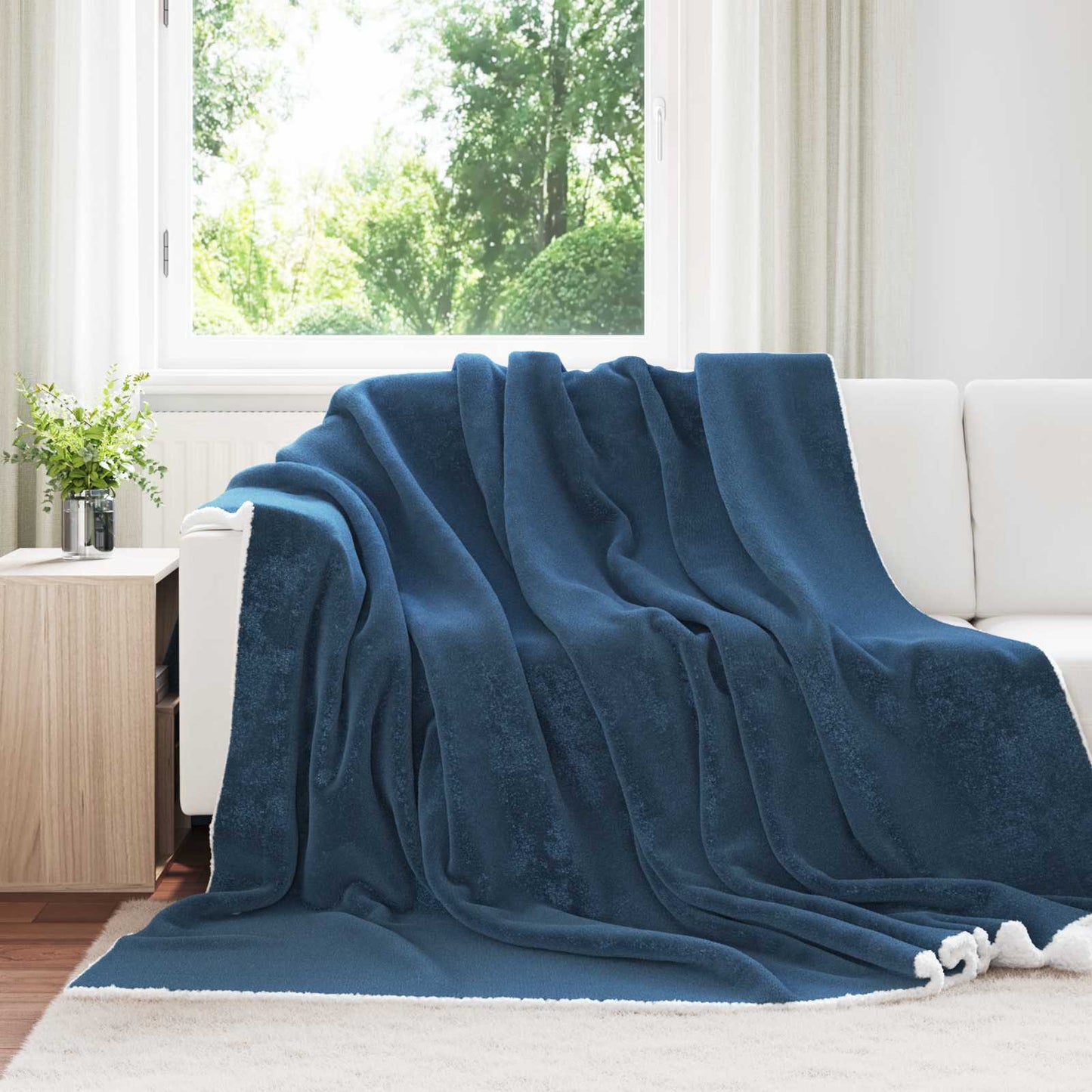 Coperta Blu navy 240 x 270 cm Panno