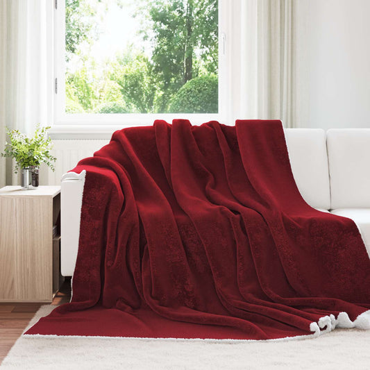 Coperta Rosso Bordeaux 240 x 270 cm Panno