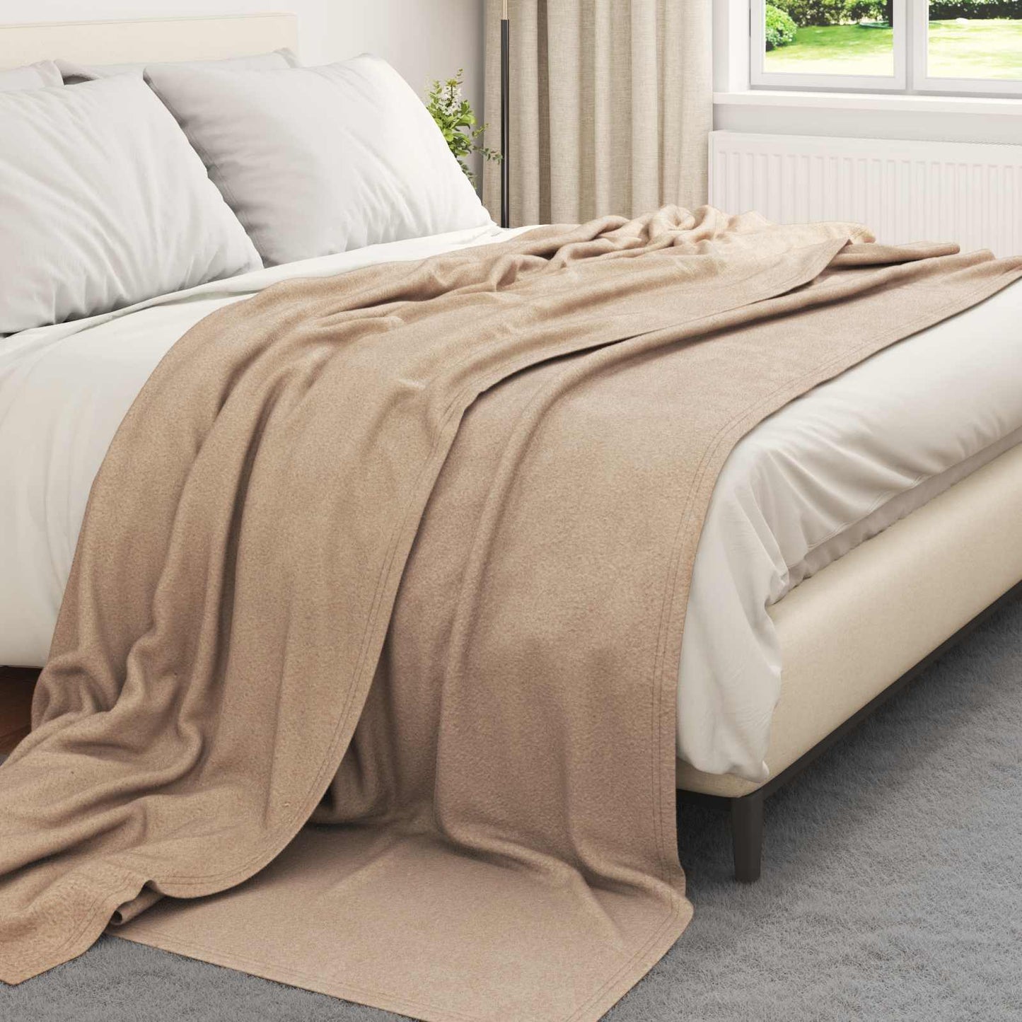 Coperta Cammello 270 x 240 cm Panno