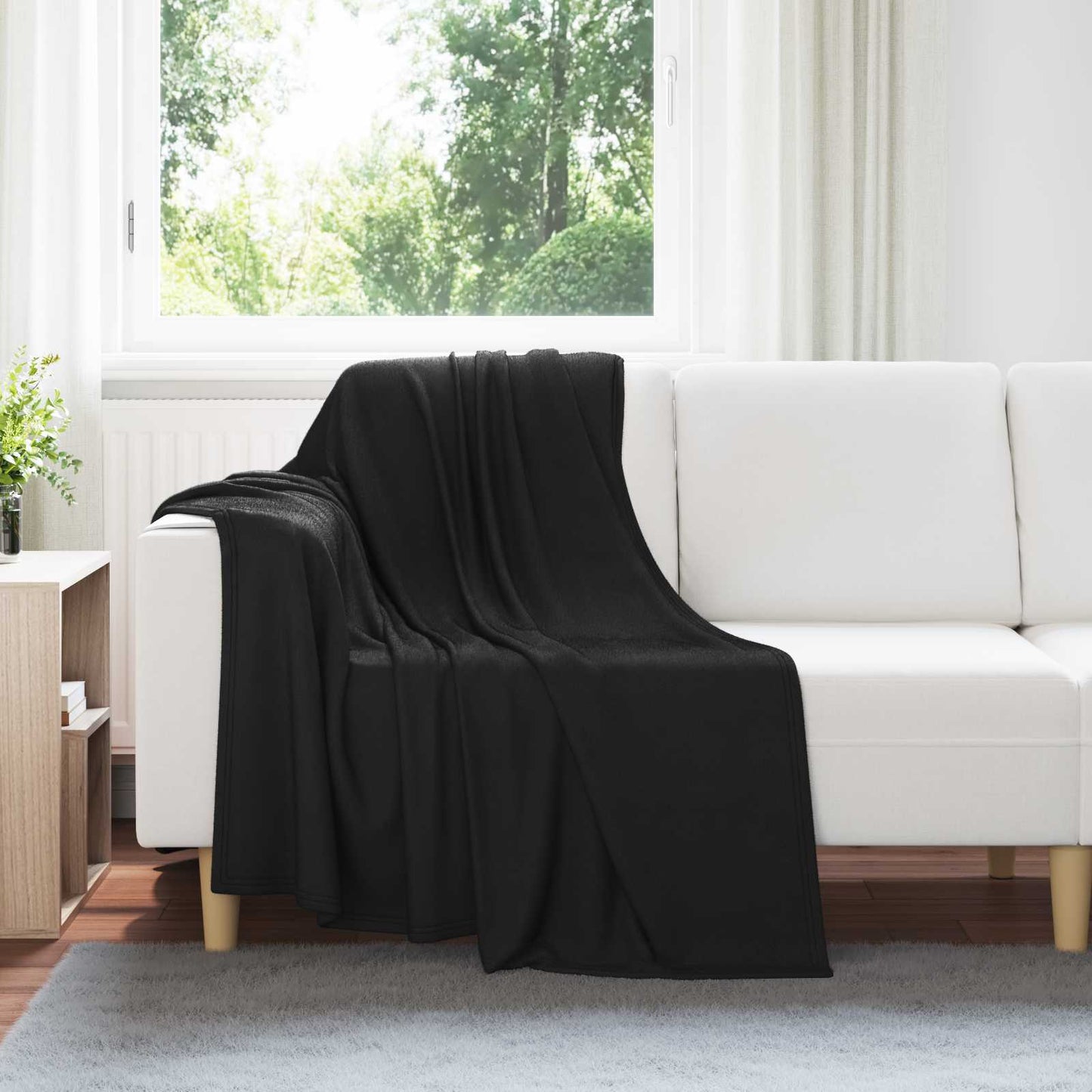 Coperta Nero 170 x 130 cm Panno
