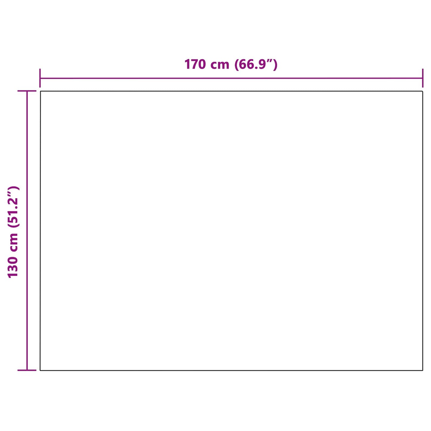 Coperta Viola 170 x 130 cm Panno