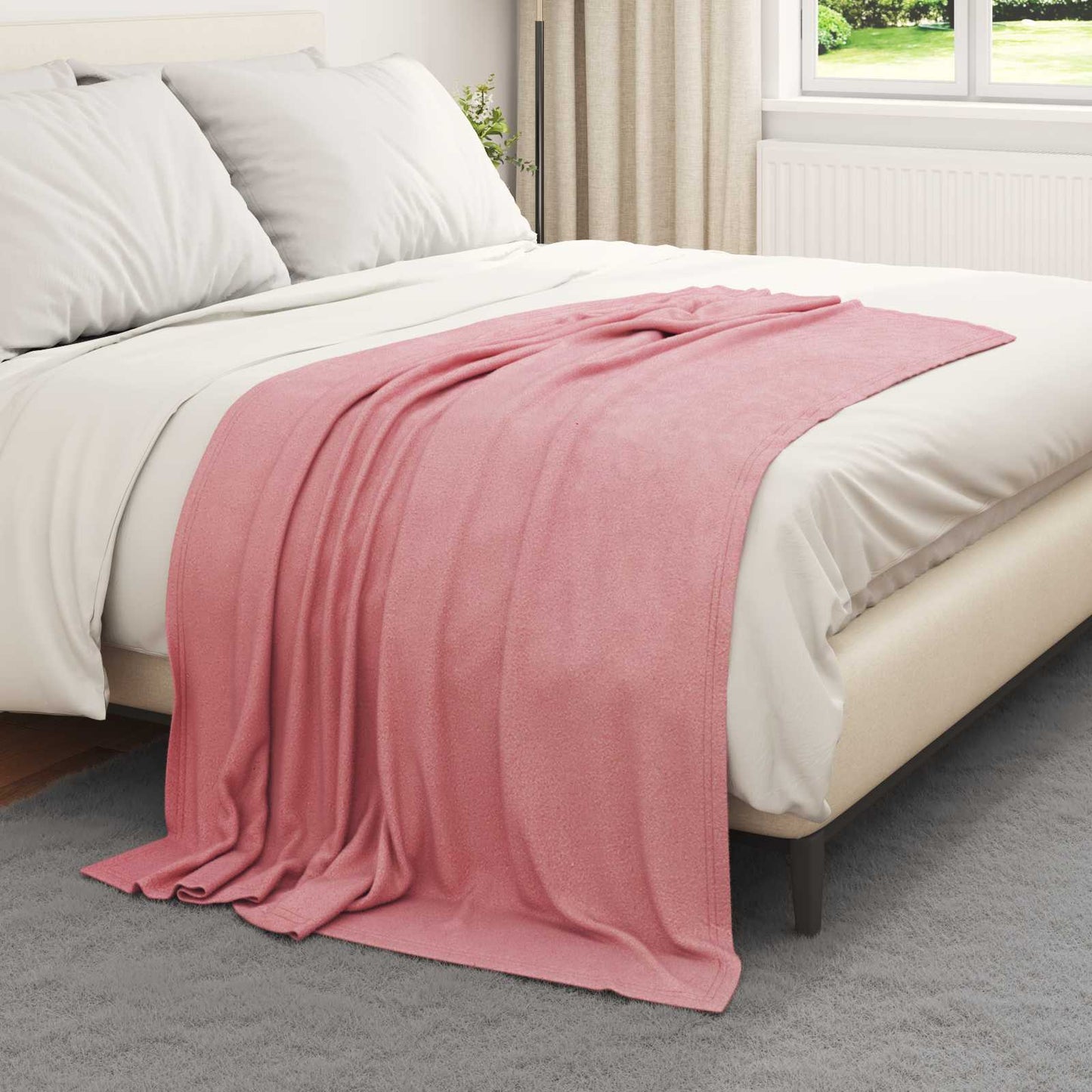 Coperta Rosa 170 x 130 cm Panno