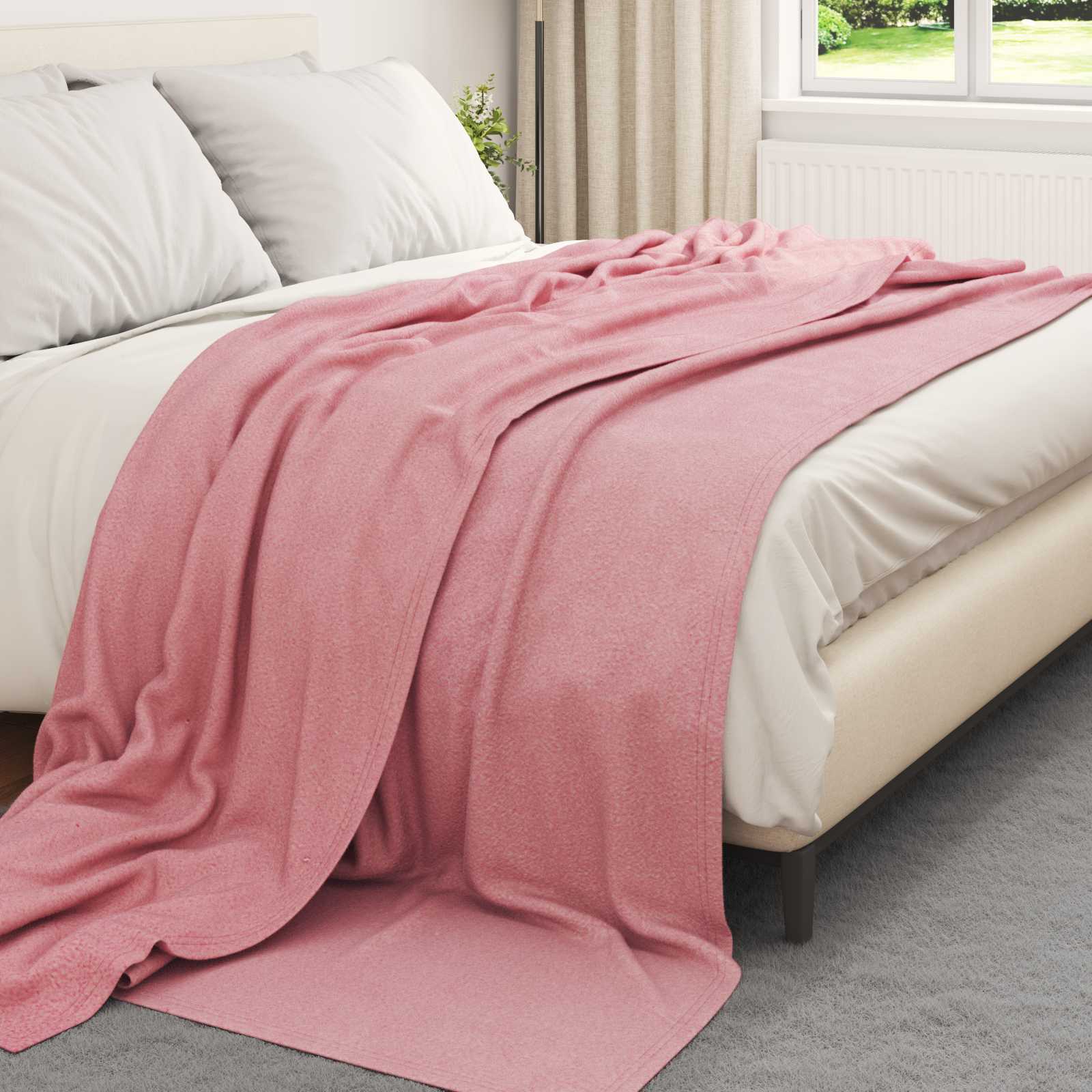 Coperta Rosa 240 x 220 cm Panno | homemem39