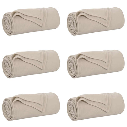 Coperte da Pile 6 pcs Beige 240 x 220 cm Panno