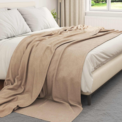 Coperte da Pile 6 pcs Cammello 270 x 240 cm Panno | homemem39