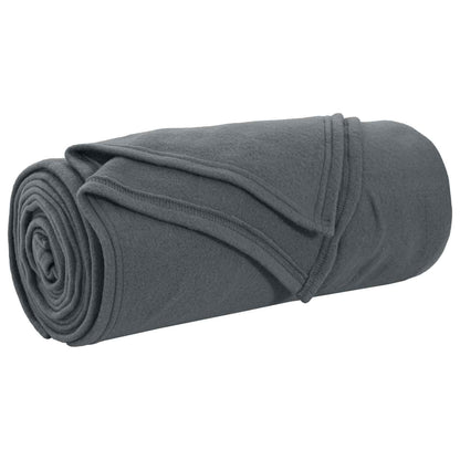 Coperte da Pile 6 pcs Grigio scuro 270 x 240 cm Panno