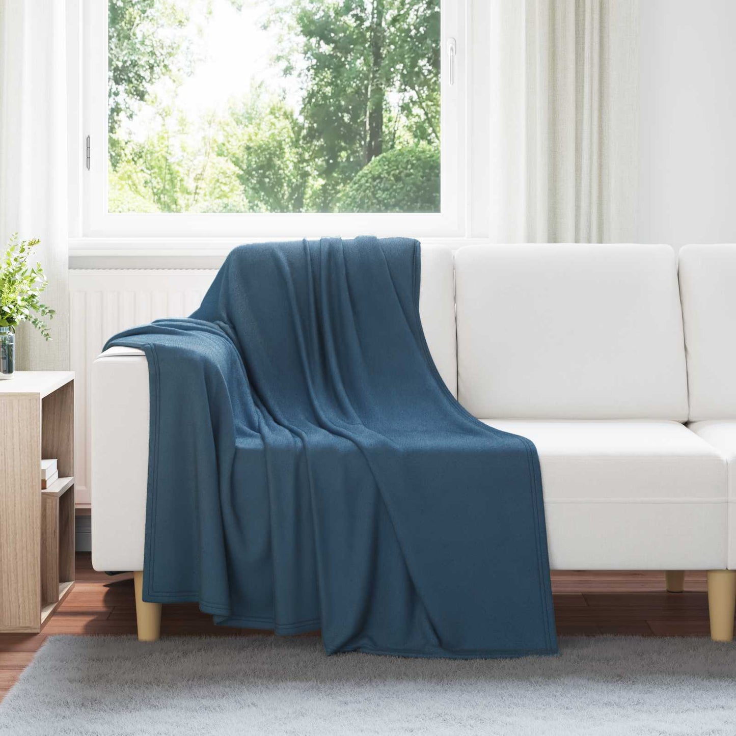 Coperte da Pile 6 pcs Blu navy 170 x 130 cm Panno