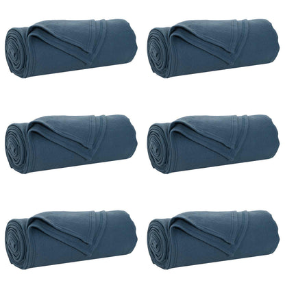 Coperte da Pile 6 pcs Blu navy 200 x 150 cm Panno