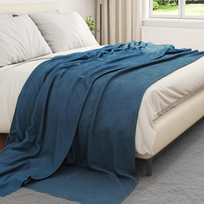Coperte da Pile 6 pcs Blu navy 240 x 220 cm Panno