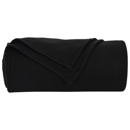 Coperte da Pile 6 pcs Nero 200 x 150 cm Panno