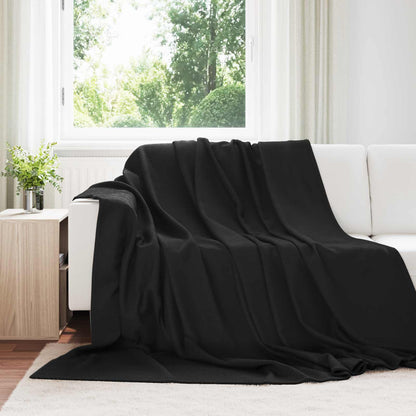 Coperte da Pile 6 pcs Nero 240 x 220 cm Panno