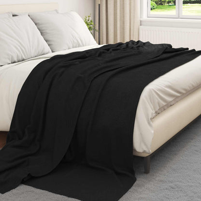 Coperte da Pile 6 pcs Nero 240 x 220 cm Panno | homemem39