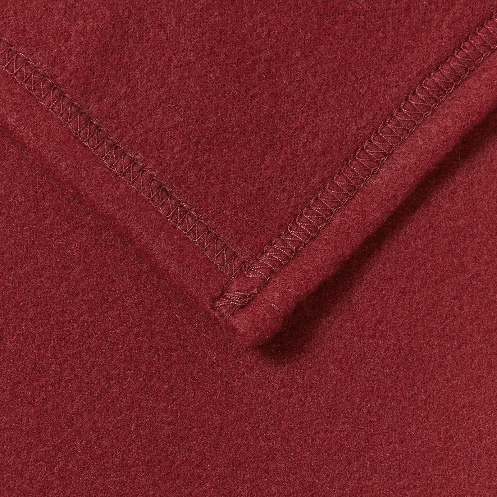 Coperte da Pile 6 pcs Rosso Bordeaux 170 x 130 cm Panno | homemem39