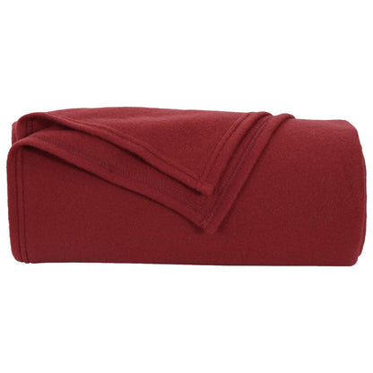 Coperte da Pile 6 pcs Rosso Bordeaux 200 x 150 cm Panno