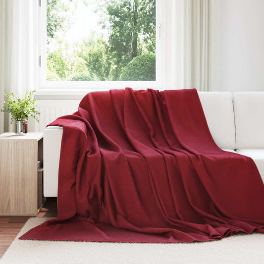 Coperte da Pile 6 pcs Rosso Bordeaux 240 x 220 cm Panno