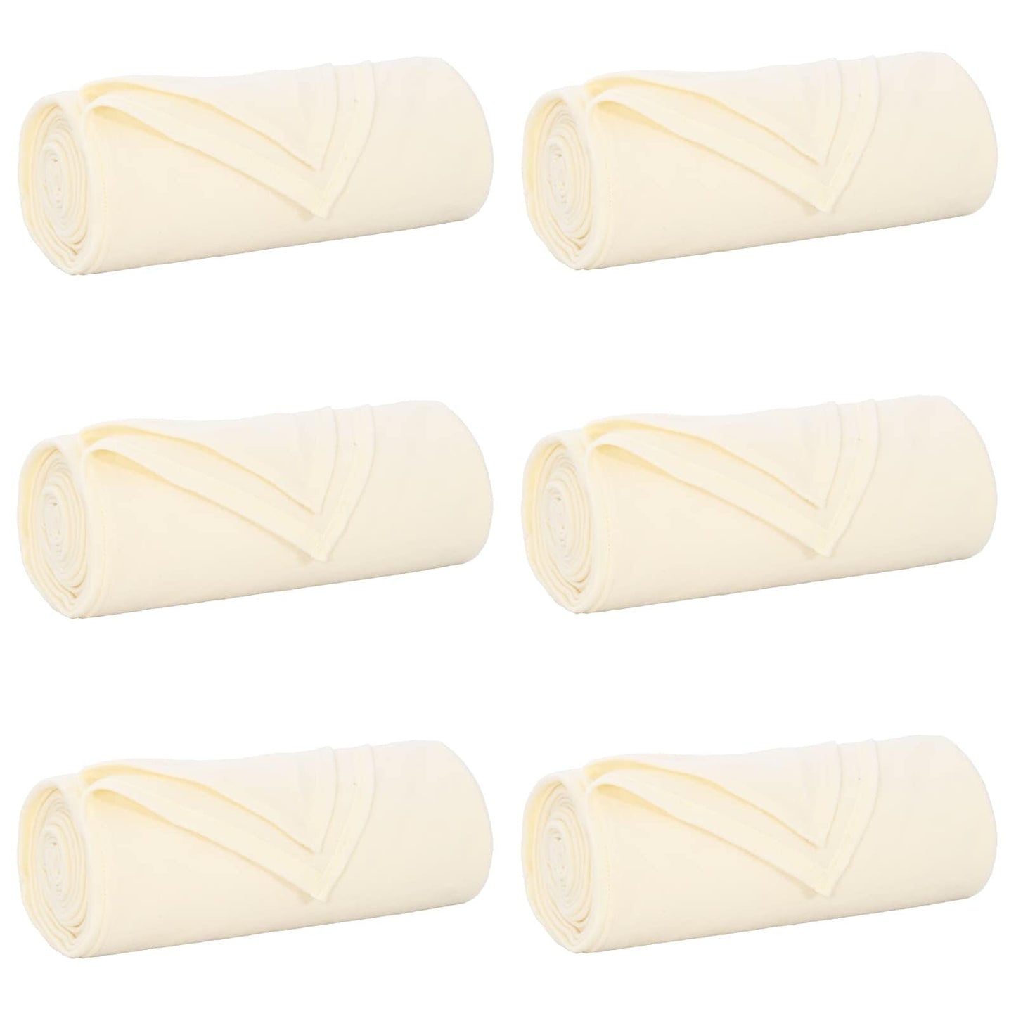 Coperte da Pile 6 pcs Crema 200 x 150 cm Panno