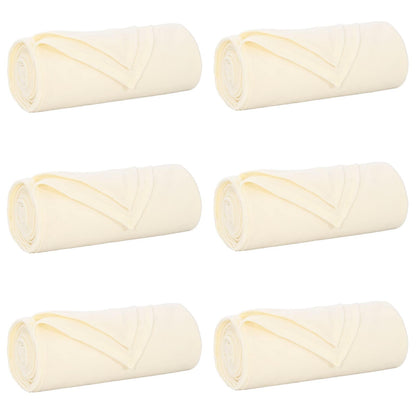 Coperte da Pile 6 pcs Crema 200 x 150 cm Panno