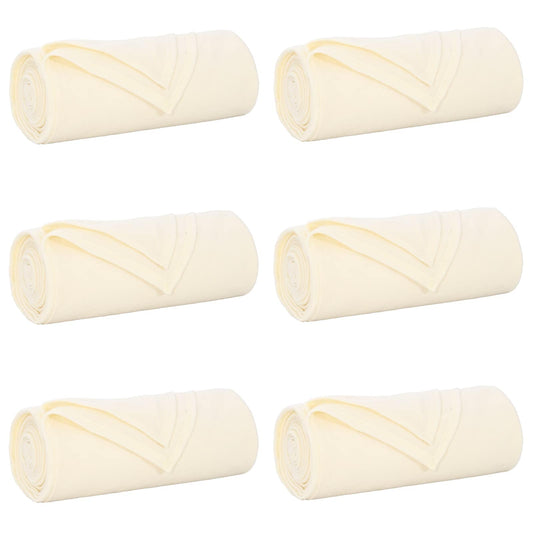 Coperte da Pile 6 pcs Crema 200 x 150 cm Panno