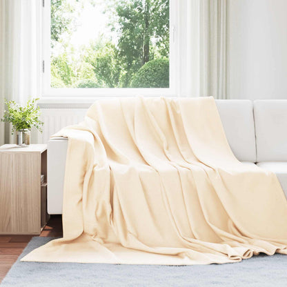 Coperte da Pile 6 pcs Crema 240 x 220 cm Panno