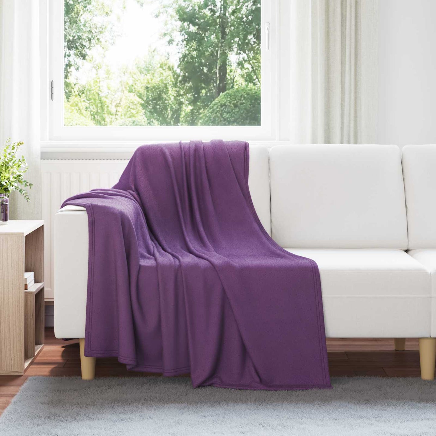 Coperte da Pile 6 pcs Viola 170 x 130 cm Panno