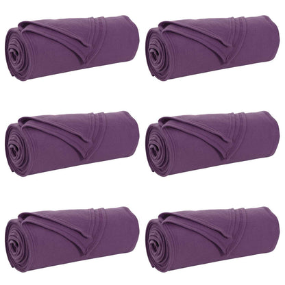 Coperte da Pile 6 pcs Viola 170 x 130 cm Panno