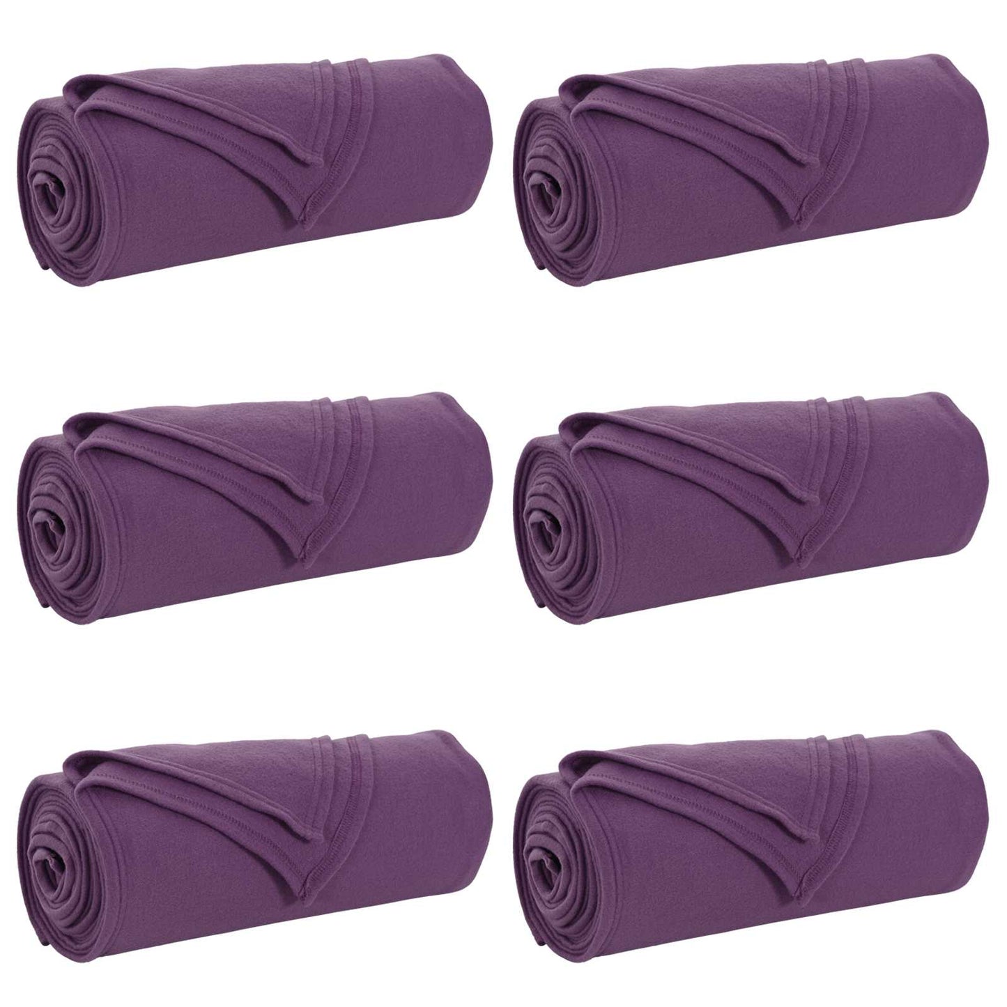 Coperte da Pile 6 pcs Viola 270 x 240 cm Panno | homemem39