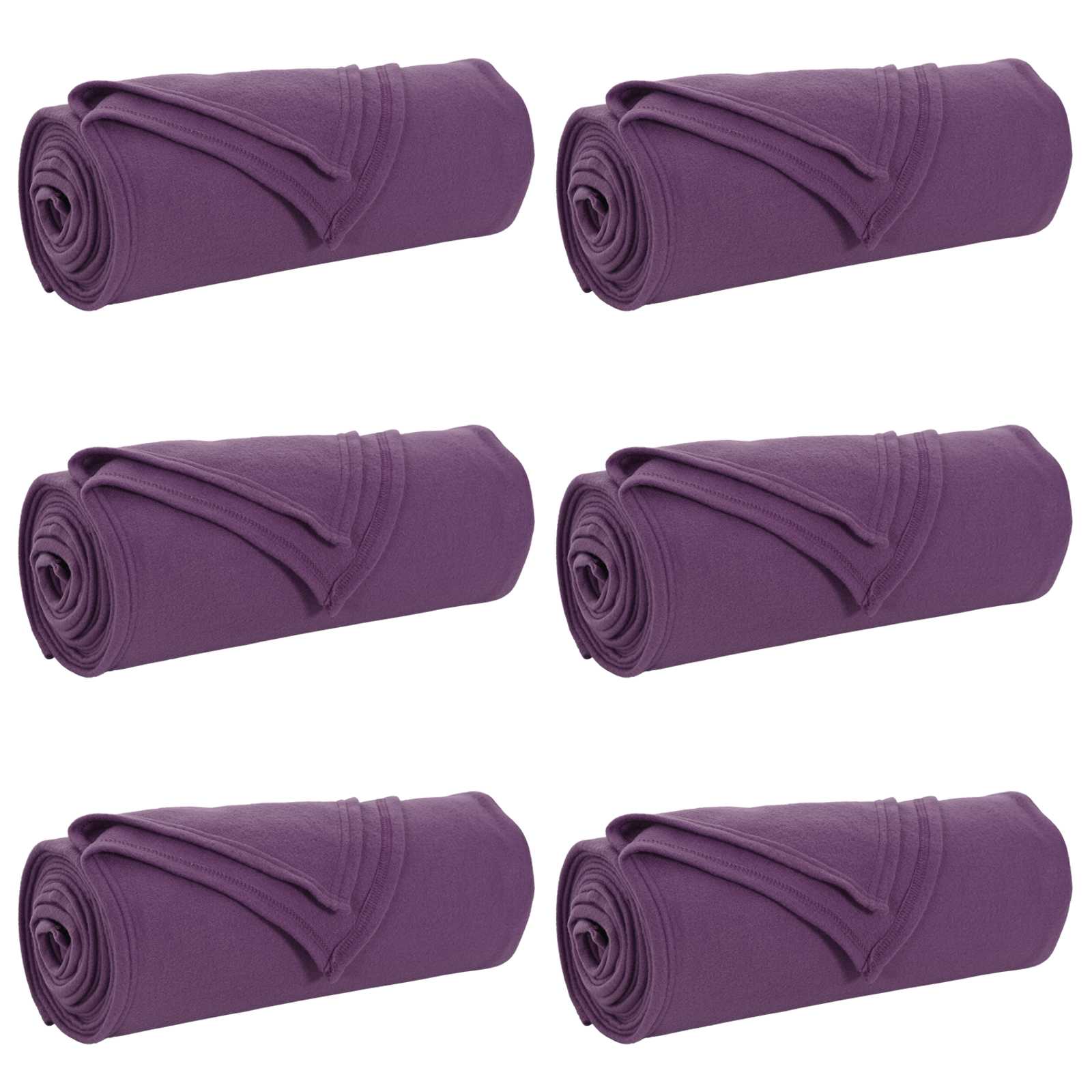Coperte da Pile 6 pcs Viola 270 x 240 cm Panno | homemem39