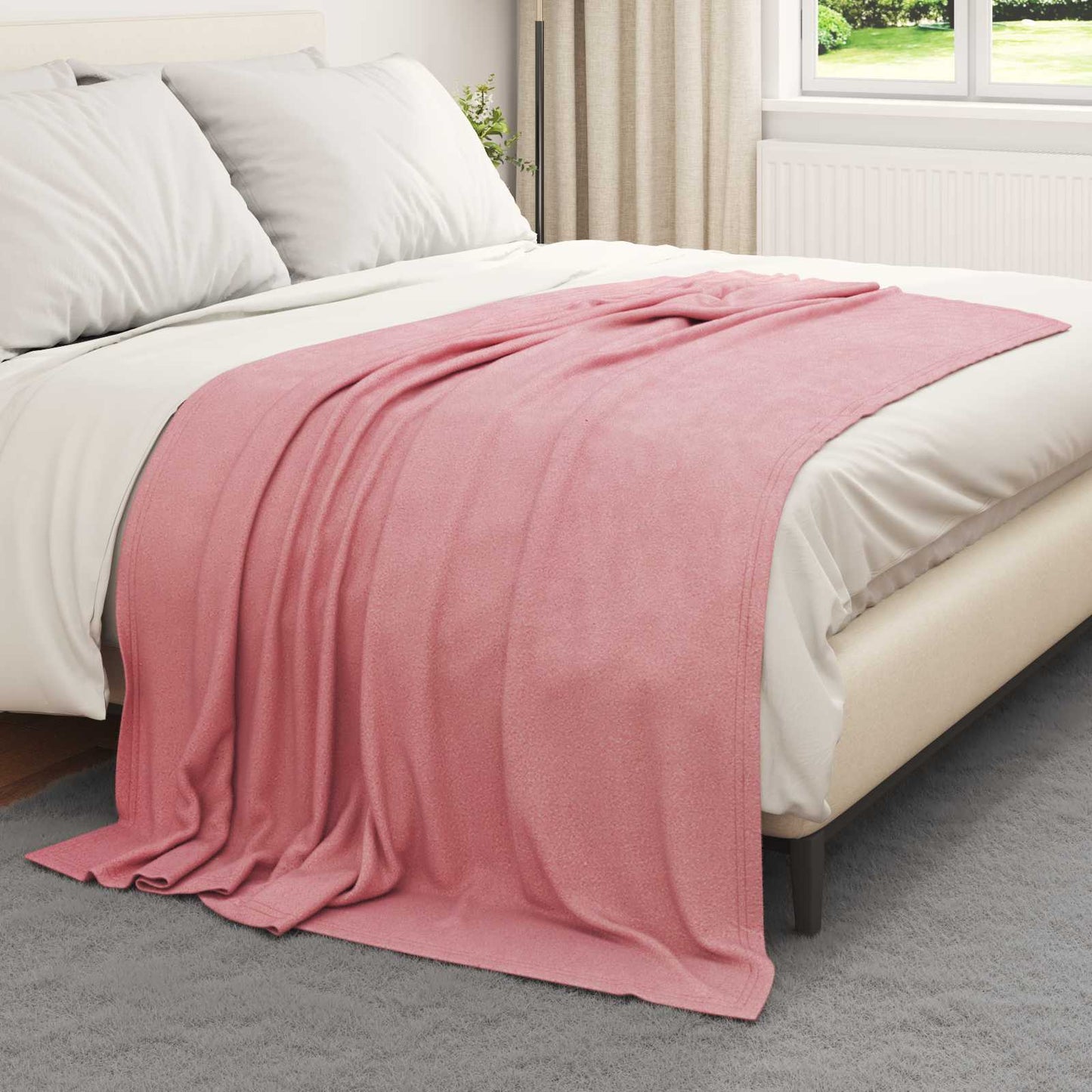 Coperte da Pile 6 pcs Rosa 200 x 150 cm Panno | homemem39