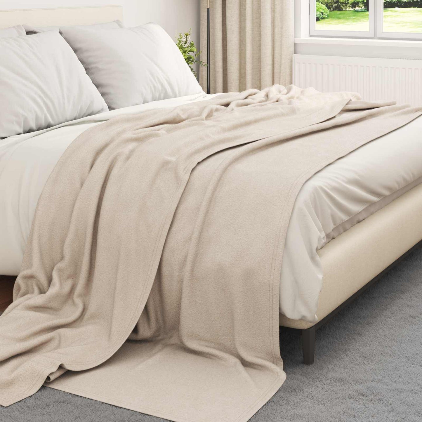 Coperte da Pile 24 pcs Beige 270 x 240 cm Panno