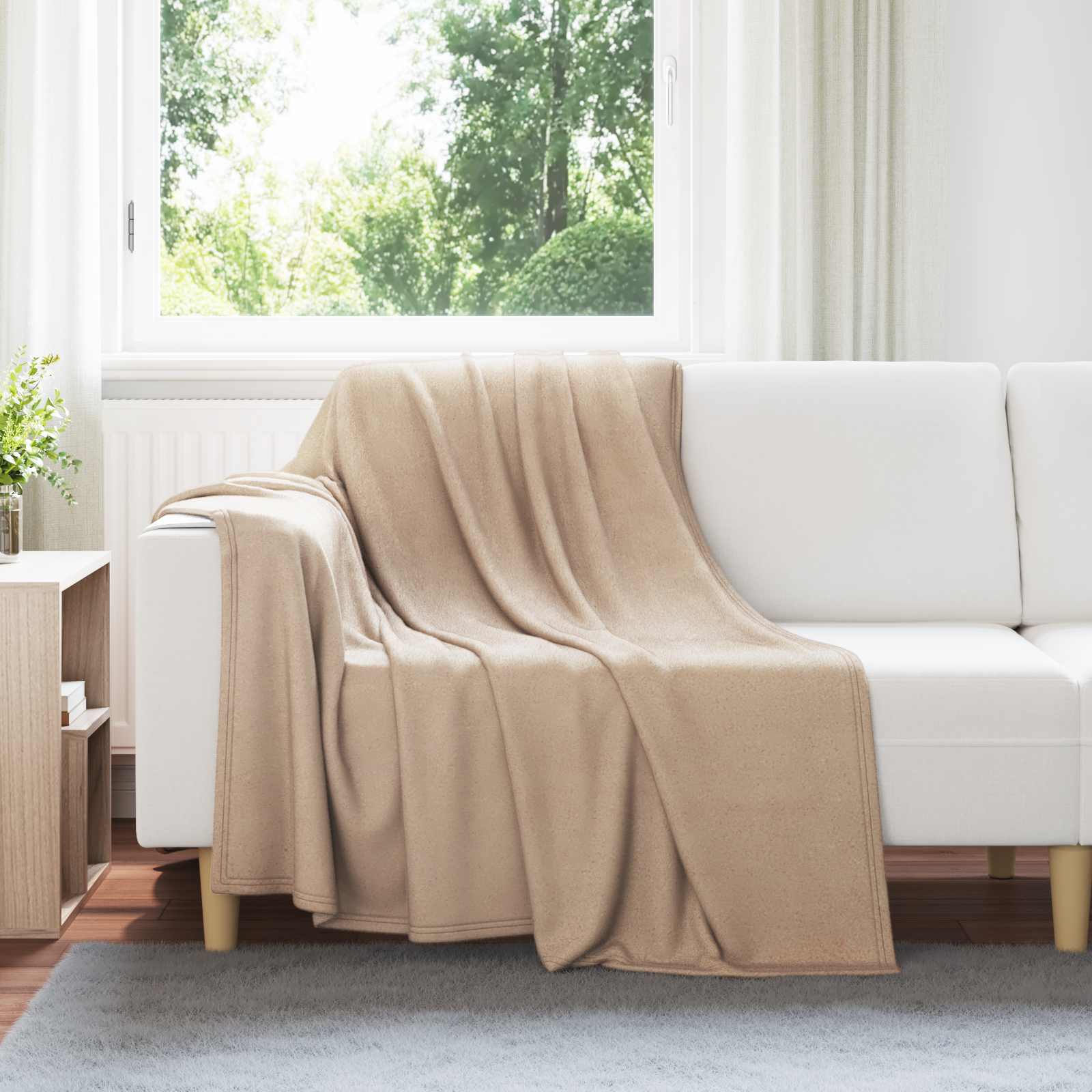 Coperte da Pile 24 pcs Cammello 200 x 150 cm Panno | homemem39