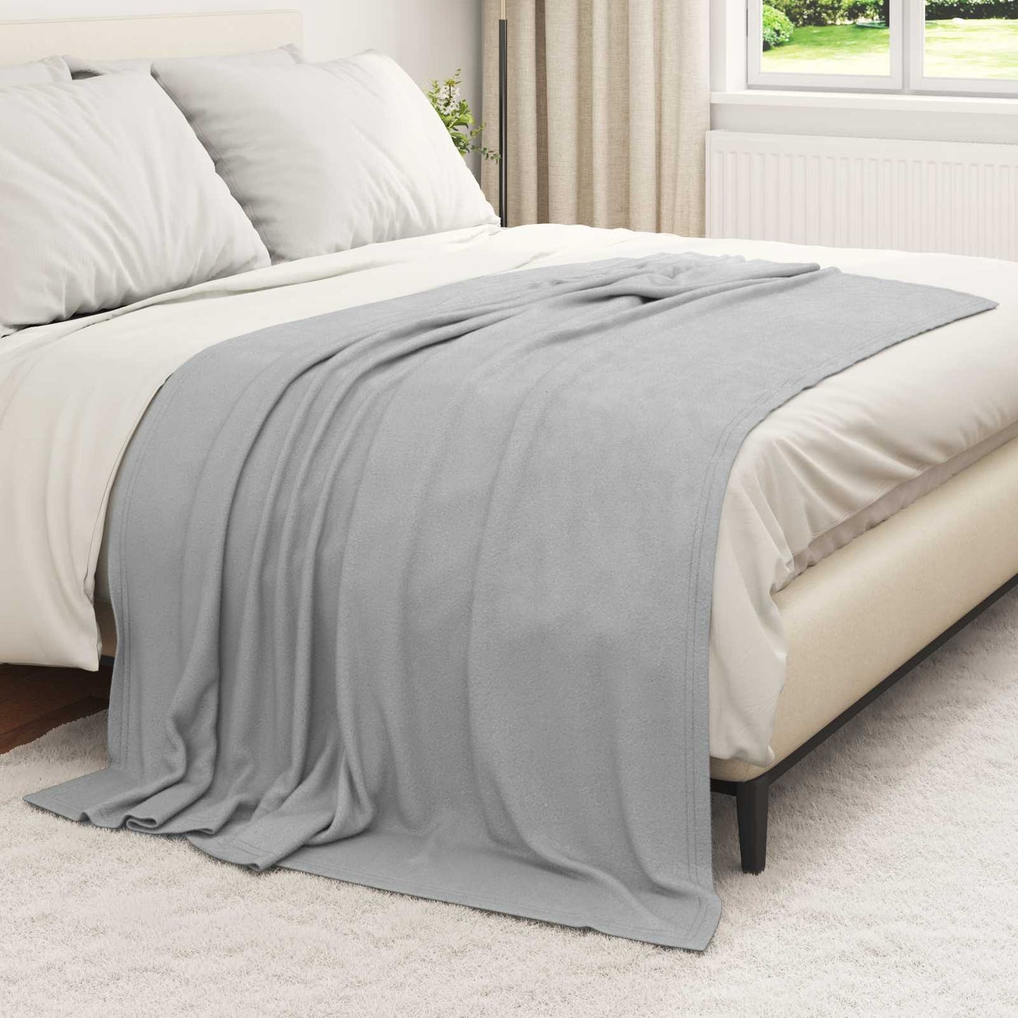 Coperte da Pile 24 pcs Grigio 200 x 150 cm Panno