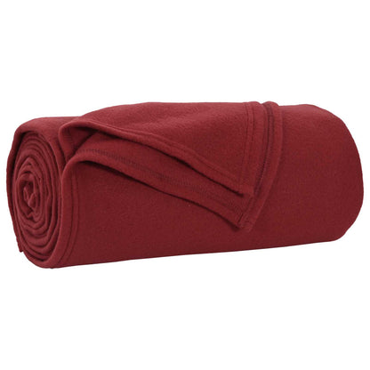 Coperte da Pile 24 pcs Rosso Bordeaux 240 x 220 cm Panno