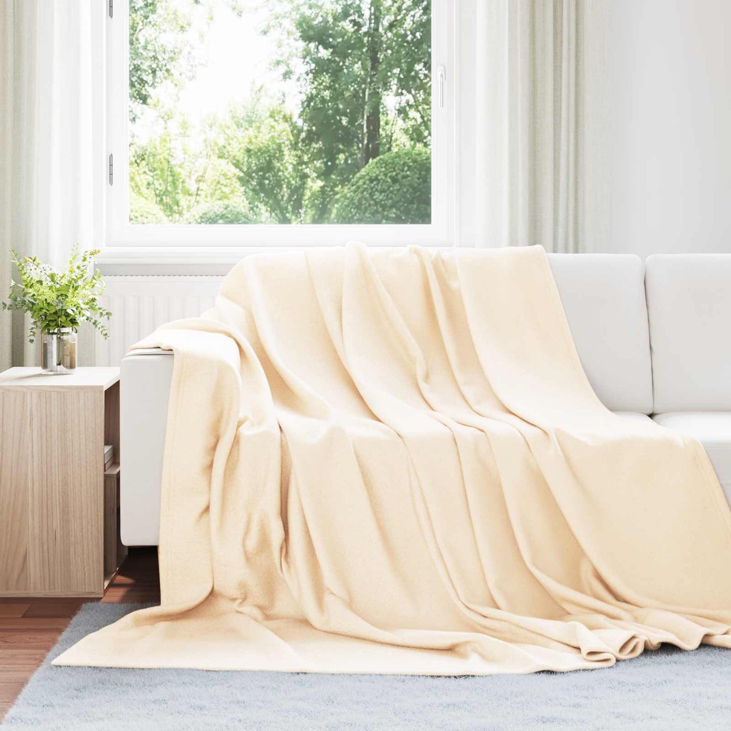 Coperte da Pile 24 pcs Crema 270 x 240 cm Panno