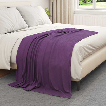 Coperte da Pile 24 pcs Viola 170 x 130 cm Panno