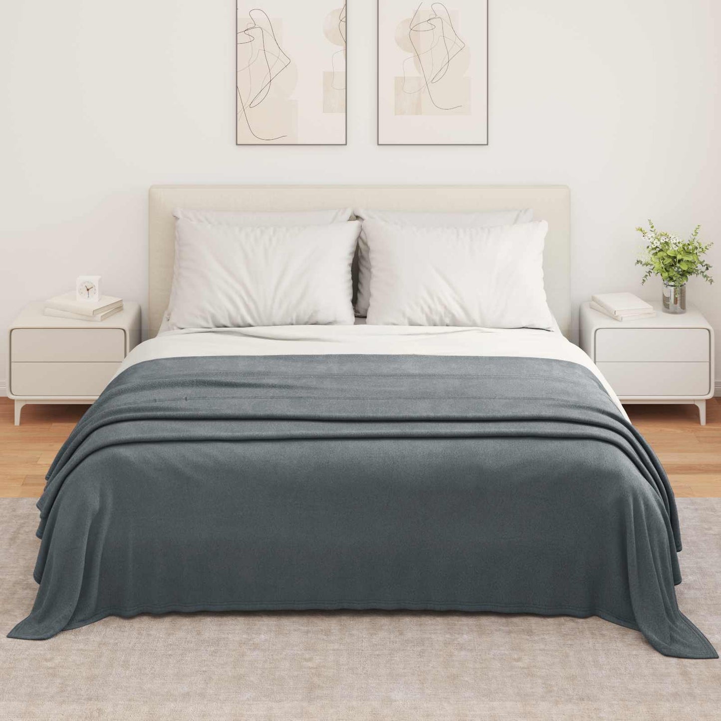 Coperta Grigio scuro 350 x 270 cm Panno