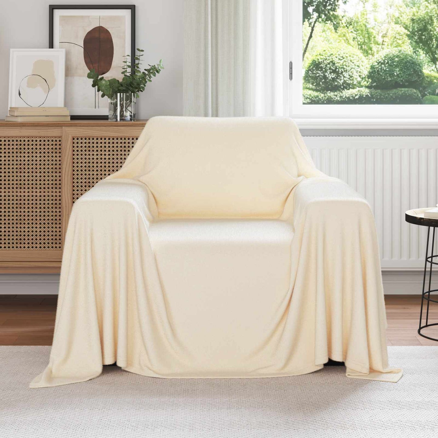 Coperte da Pile 6 pcs Crema 210 x 140 cm Panno