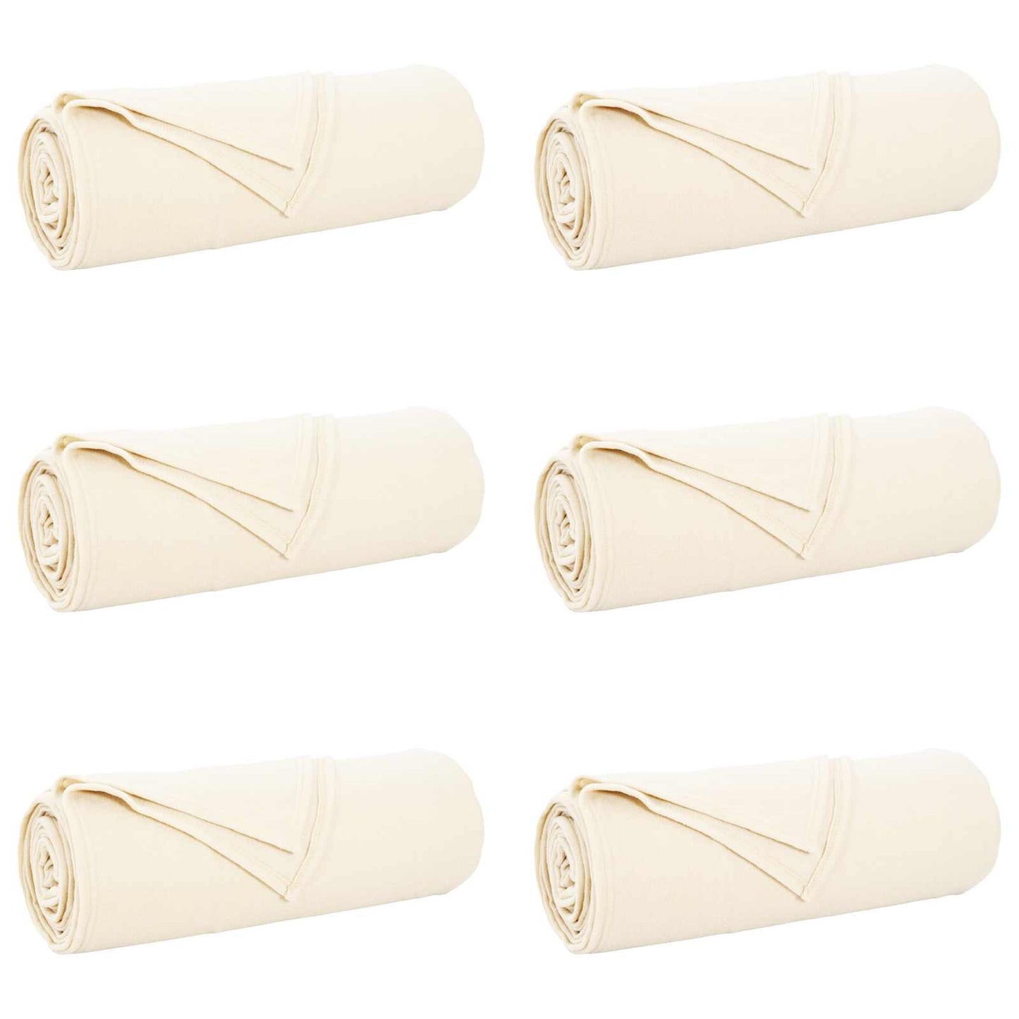 Coperte da Pile 6 pcs Crema 280 x 210 cm Panno | homemem39
