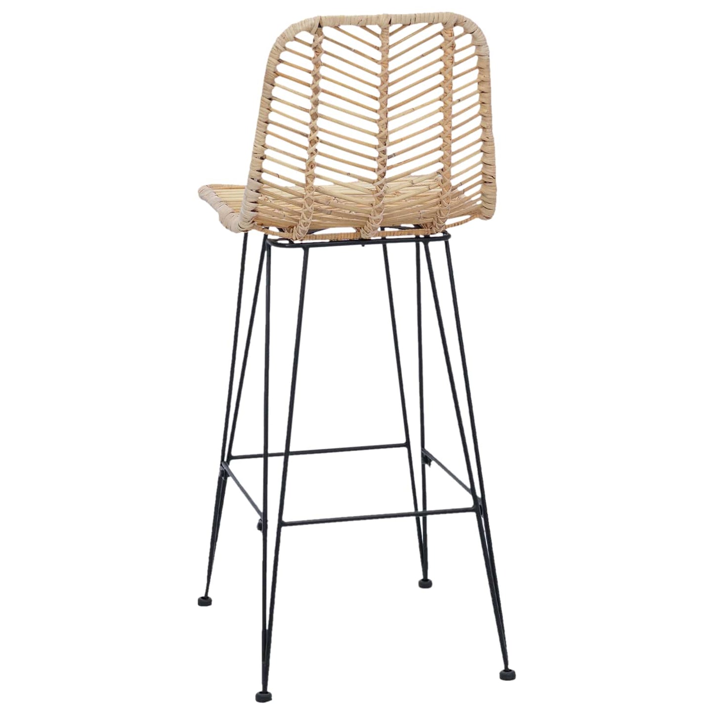 Sedia da Bar 2 pcs 44 x 52 x 111 cm Rattan e Ferro