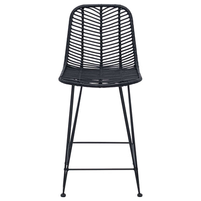 Sedia da Bar 2 pcs 44,5 x 54,5 x 97,5 cm Rattan e Ferro
