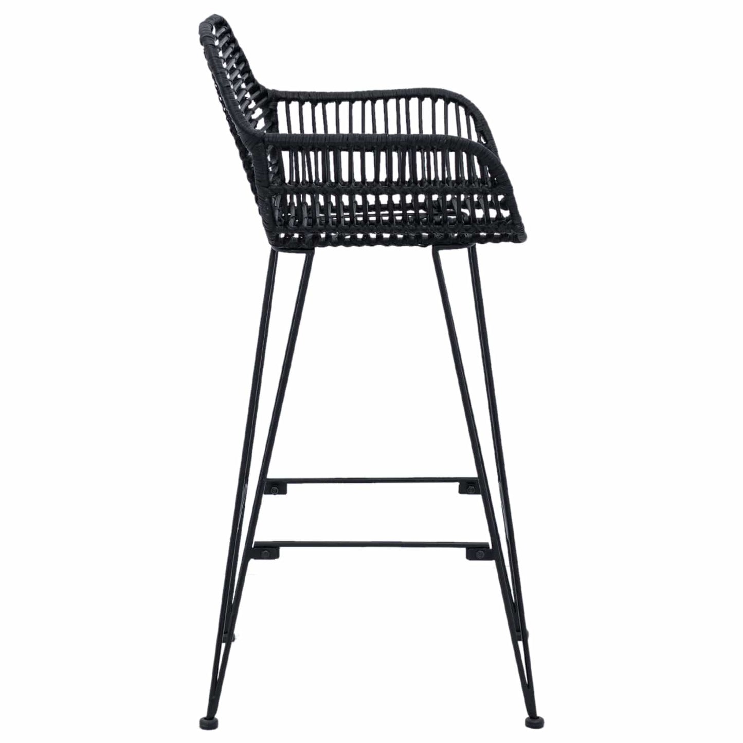 Sedia da Bar 2 pcs 55 x 52 x 92 cm Rattan e Ferro