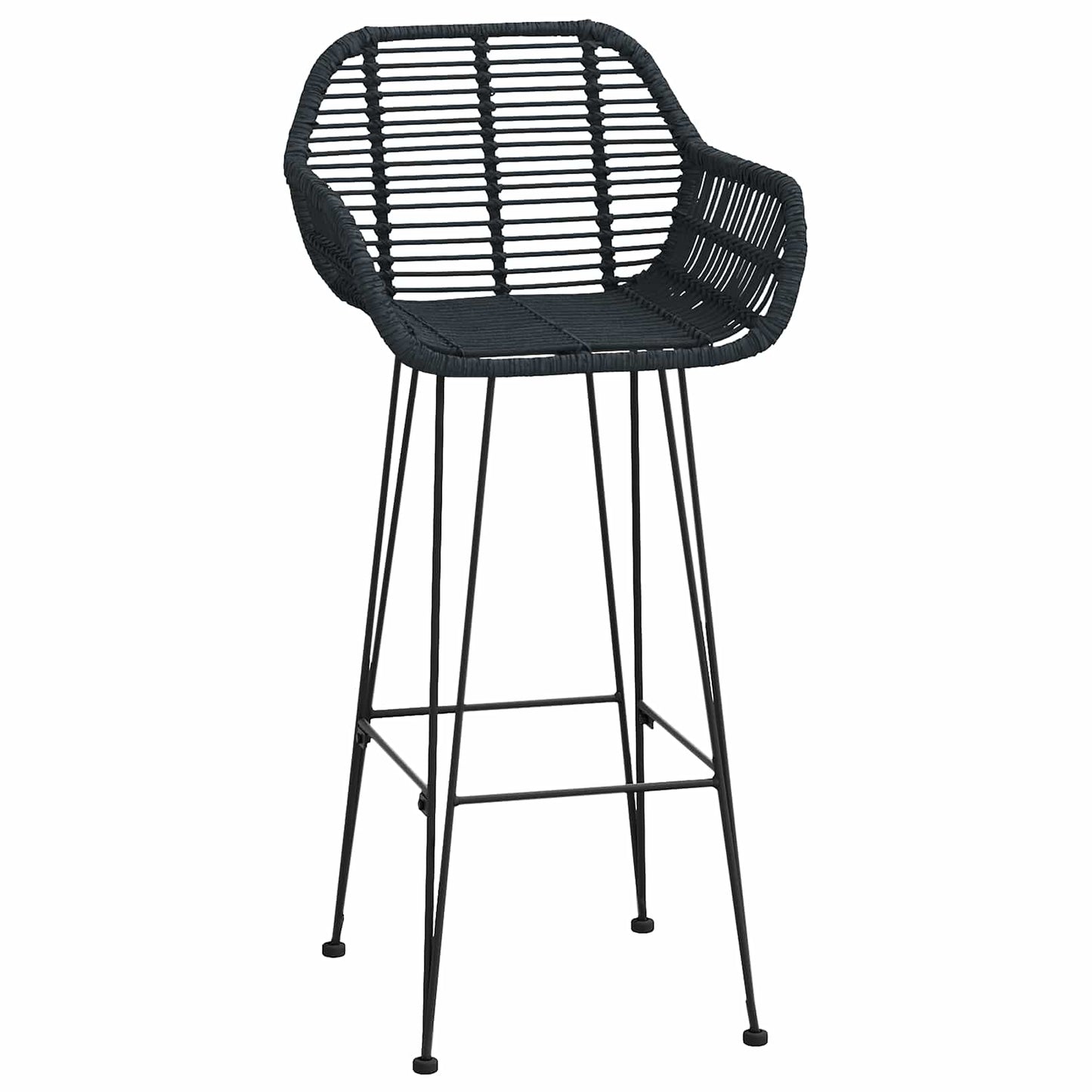 Sedia da Bar 2 pcs 55 x 52 x 105 cm Rattan e Ferro