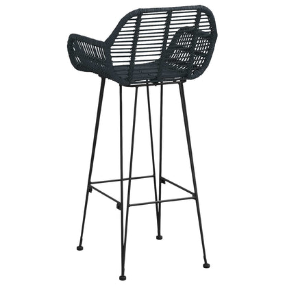 Sedia da Bar 2 pcs 55 x 52 x 105 cm Rattan e Ferro
