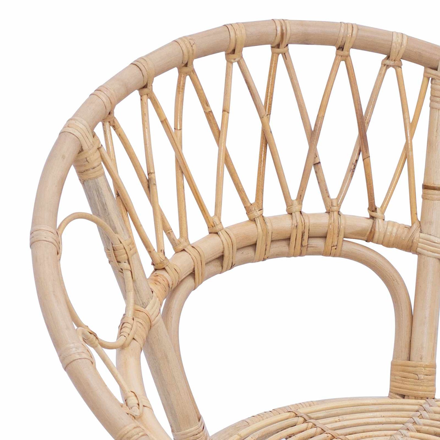 Sedia da pranzo 2 pcs Naturale 49 x 51 x 81 cm Rattan e Ferro