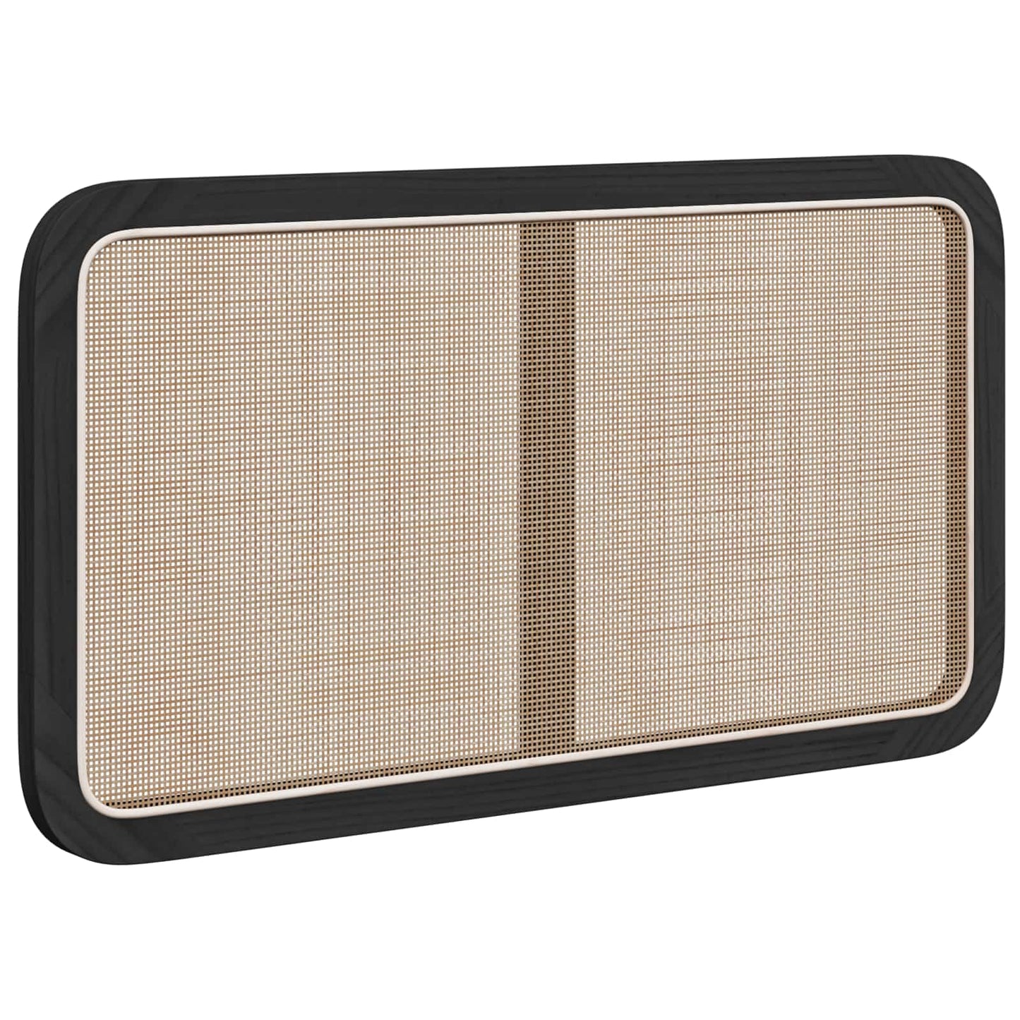 Testiera con testiera Nero 100 x 55 x 3 cm Rattan