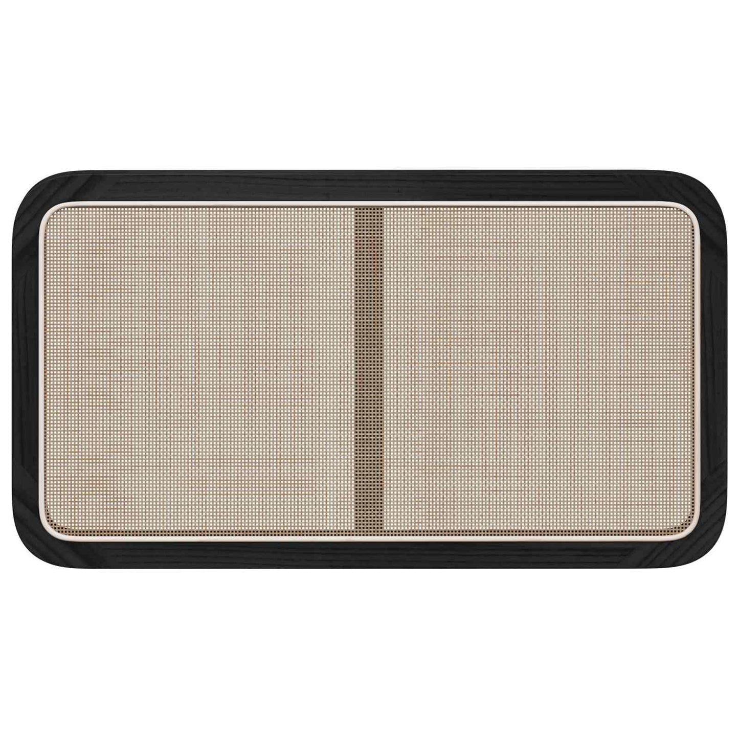 Testiera con testiera Nero 100 x 55 x 3 cm Rattan