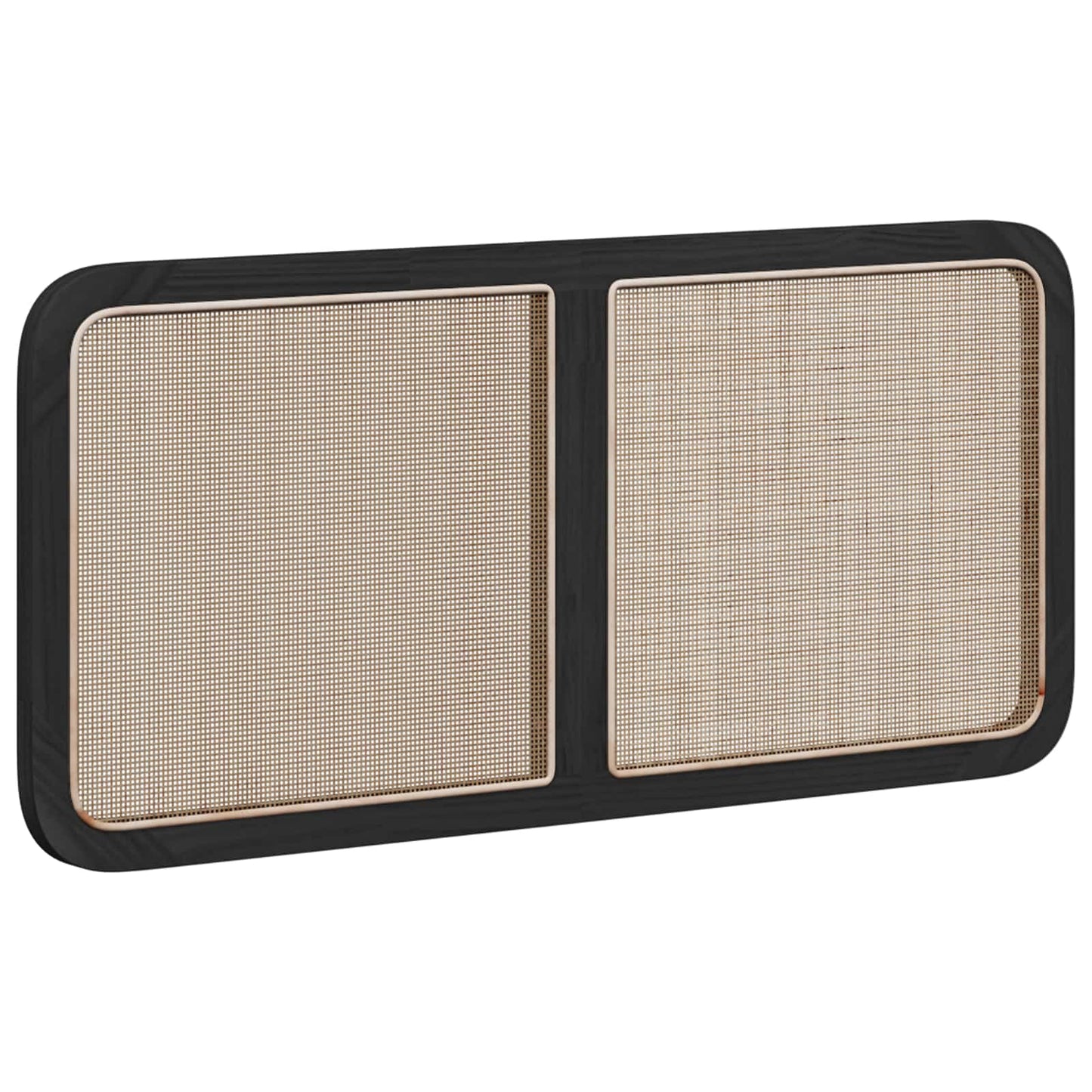 Testiera con testiera Nero 120 x 55 x 3 cm Rattan