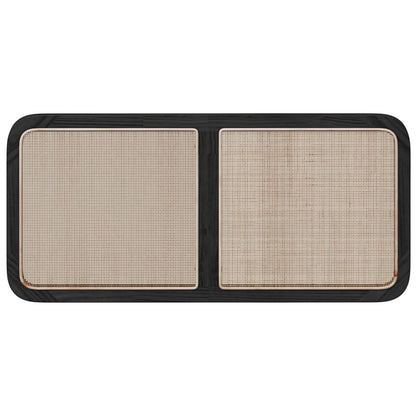 Testiera con testiera Nero 120 x 55 x 3 cm Rattan