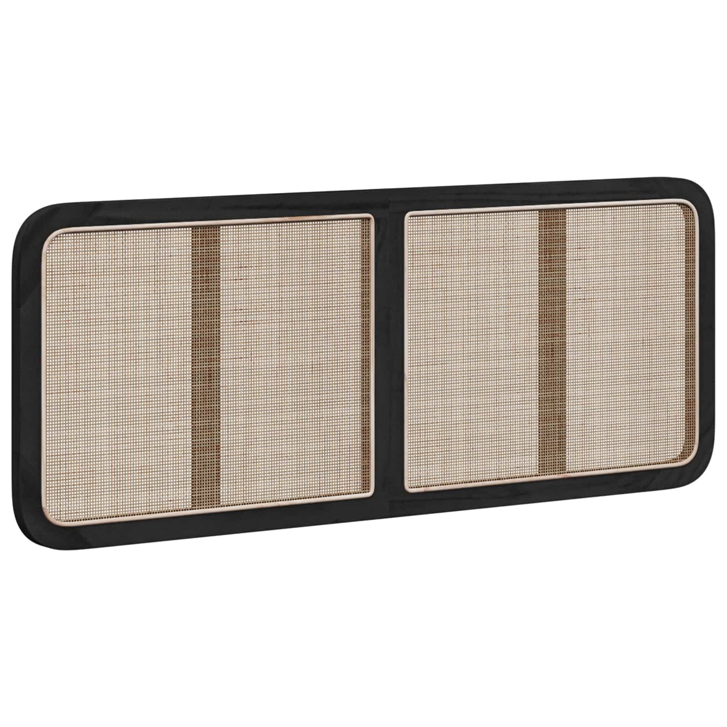 Testiera con testiera Nero 140 x 55 x 3 cm Rattan