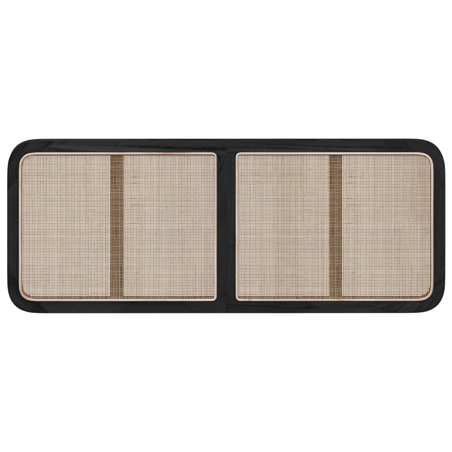 Testiera con testiera Nero 140 x 55 x 3 cm Rattan