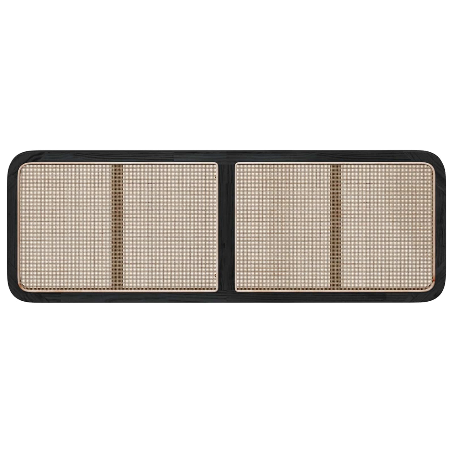 Testiera con testiera Nero 160 x 55 x 3 cm Rattan